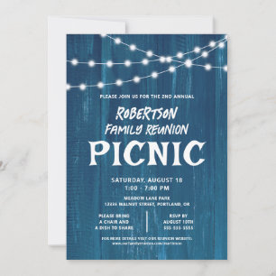 Ländliches Familientreffen Picknick Einladung