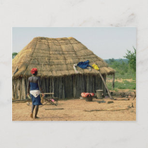 Ländliches Familienzimmer, Kunene, Angola Postkarte
