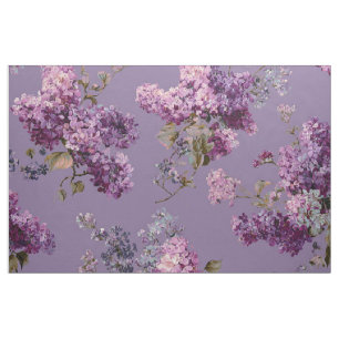 Ländliches Flieder Botanical Bold Vintage Boho Flo Stoff