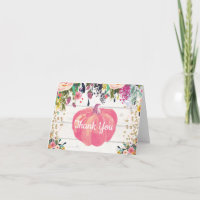 Ländliches Florales Herbst-Kürbis Rosa Gold Glitte