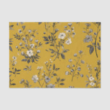Ländliches Gelb Botanisch Bold Vintage Boho Floral