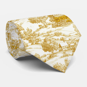 Ländliches Goldenes Sonnenblumen-Bauernhof-Toile-M Krawatte