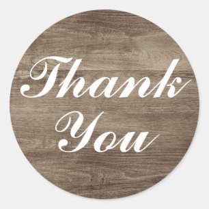 Ländliches Holz Farmhaus Scheune Elegantes Dankesc Runder Aufkleber
