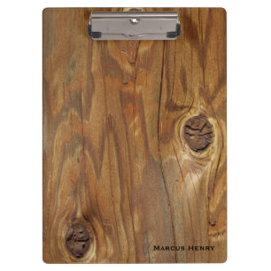 Ländliches Holz (Nachbildung) mit Astlöchern perso Klemmbrett
