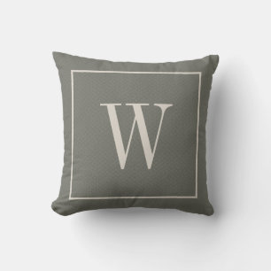 Ländliches individuelles Monogramm Anfangsbuchstab Kissen