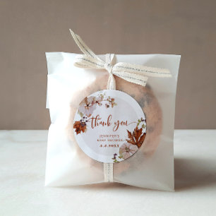 Ländliches Kürbis-Dankeschön zum Herbst Runder Aufkleber