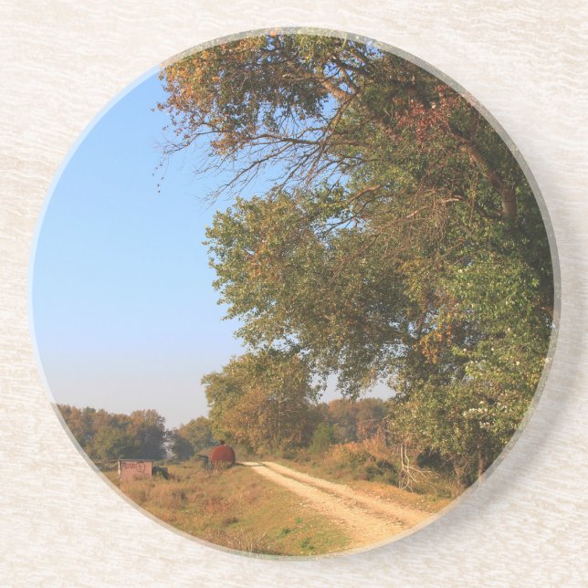 Ländliches Land Landschaftlich in Nordgriechenland Getränkeuntersetzer (Vorne)