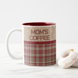 Ländliches Landhaus-Karo Zweifarbige Tasse