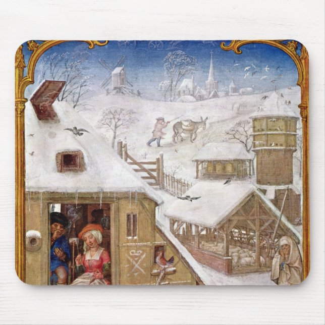 Ländliches Leben, von 'Breviarium Grimani Mousepad (Vorne)