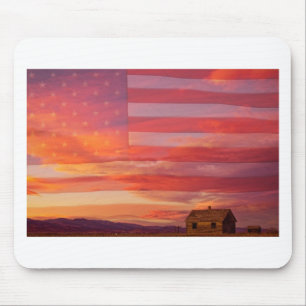 Ländliches patriotisches Amerika Mousepad