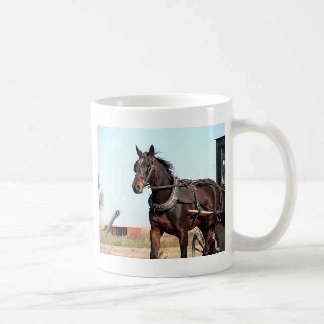Ländliches Pferd und Buggy Tasse (Rechts)