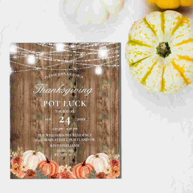 Ländliches rustikales Holz-Blumen-Thanksgiving-Pot (Von Creator hochgeladen)