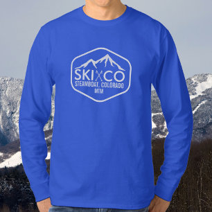 Ländliches Skigebirge Steamboat Springs Colorado T-Shirt