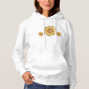 Ländliches Sonnenblumen-T-Shirt Hoodie