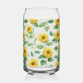 Ländliches Sonnenblumen-Wasserfarben-Blumen-Farmho Dosenglas