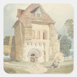 Ländliches Szenen-Sticker Quadratischer Aufkleber