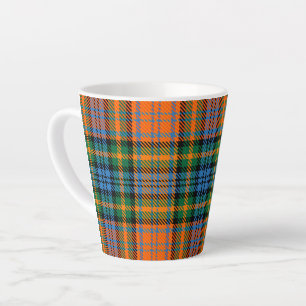Ländliches Tartan Murray Karo Orange Blau Kariert Milchtasse