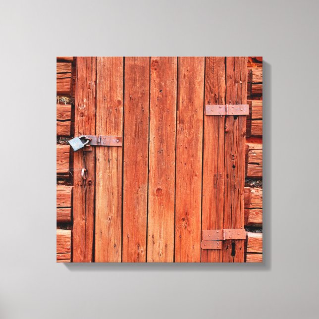 Ländliches Türbild auf Leinwand (Vorderseite)