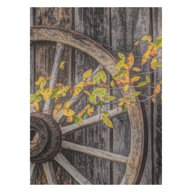 Ländliches Wagenrad  Tischdecke (Vorderseite)