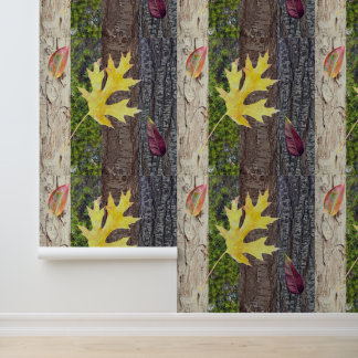 Ländliches Wald Botanisches Forst Design Tapete