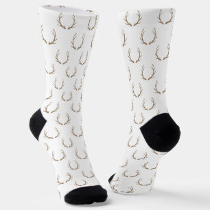 Ländliches Weihnachten rustikales Rentiergeweih Mu Socken