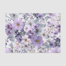 Ländliches Weiß Lila Vintage Boho Floral