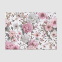 Ländliches Weiß Rosa Vintage Boho Floral