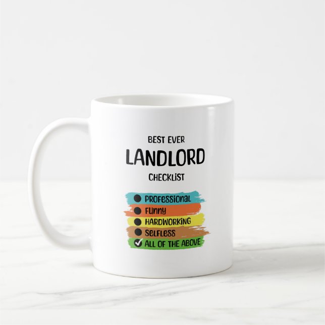Landlord Appreciation Property Apartment Manager Kaffeetasse (Links)