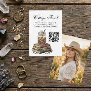Landmädchen-Abschluss-College-Fonds-QR-Code Begleitkarte
