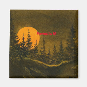 Landnächtelandschaft; Jäger- oder Erntemond Magnet