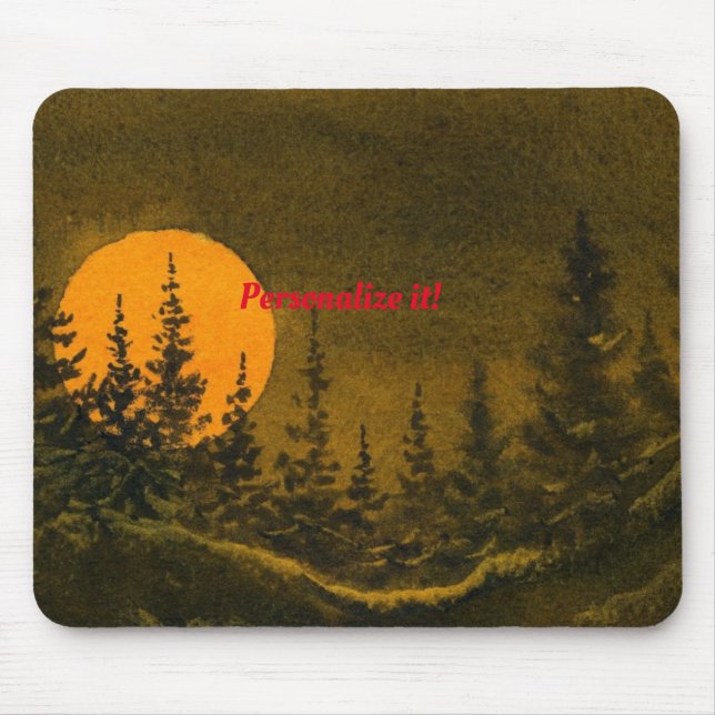 Landnächtelandschaft; Jäger- oder Erntemond Mousepad (Vorne)