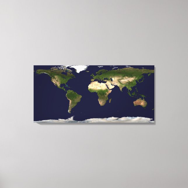 Landoberfläche, flaches Wasser und schattiges Topo Leinwanddruck (Vorderseite)