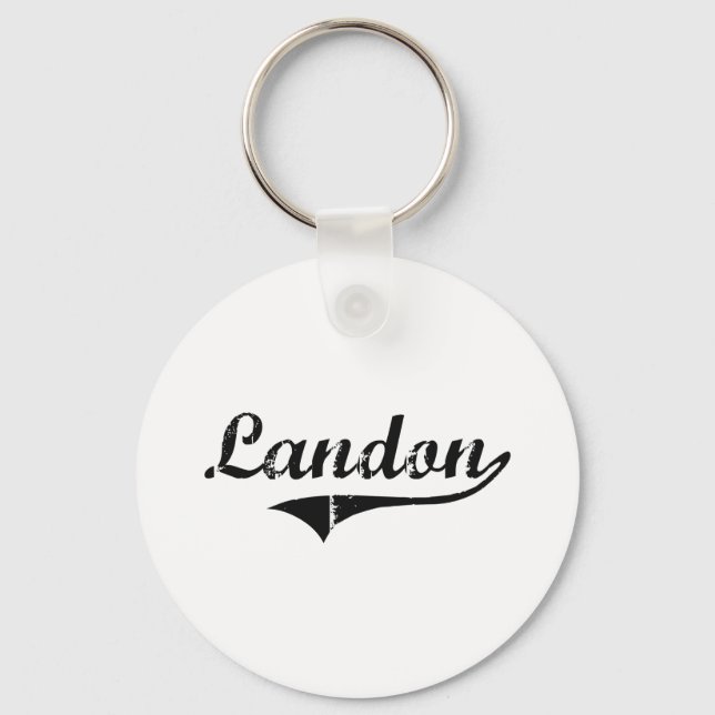 Landon Classic Style Name Schlüsselanhänger (Vorderseite)