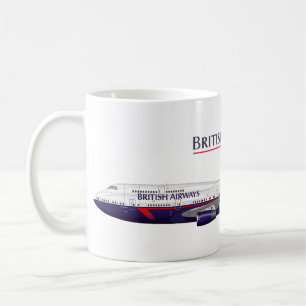 Landor Retro Jumbo Jet Classic British Livery Avia Kaffeetasse