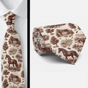 Landpferd Toile de Jouy Krawatte