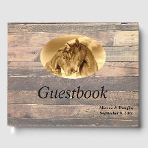 Landpferde Sepia-Gästebuch