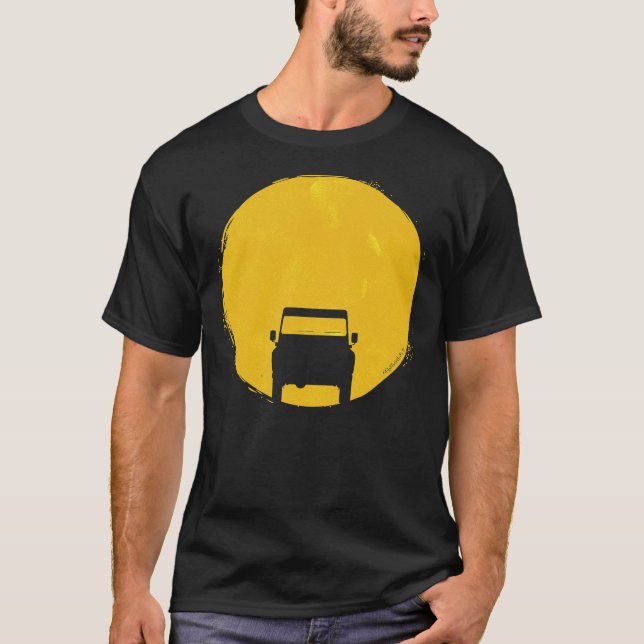 Landrover Defender car sunset sun Premium T-Shirt (Vorderseite)