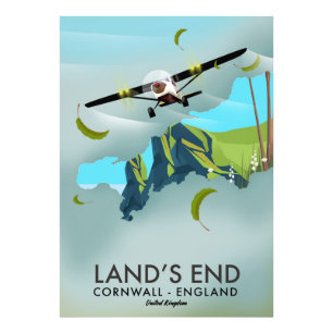 Land's End Cornwall Reiseplakat Fotodruck