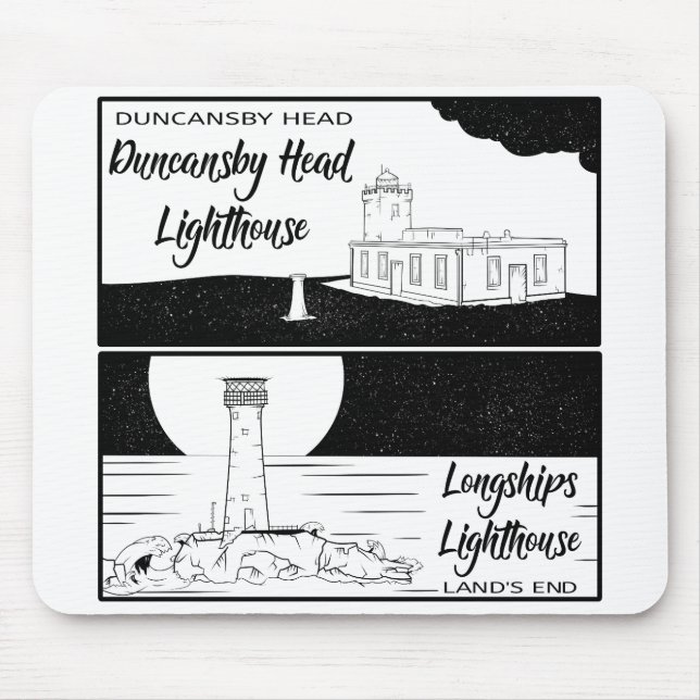 Land's End John o'groats Leuchtturme Mousepad (Vorne)