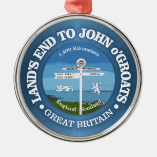 Land's End to John o'Groats (Fahrrad c) Ornament Aus Metall