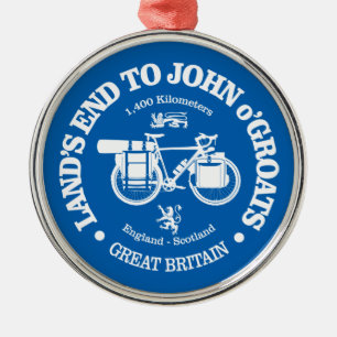 Land's End to John o'Groats (Fahrrad) Ornament Aus Metall