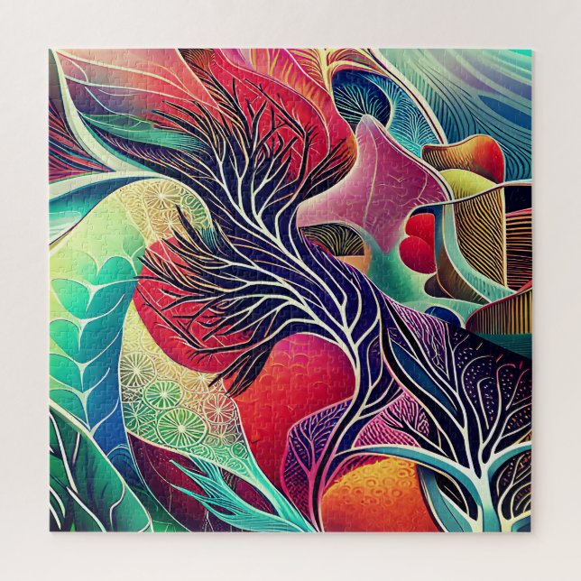 LANDSCAPE ABSTRACTION-Kissen Puzzle (Vertikal)