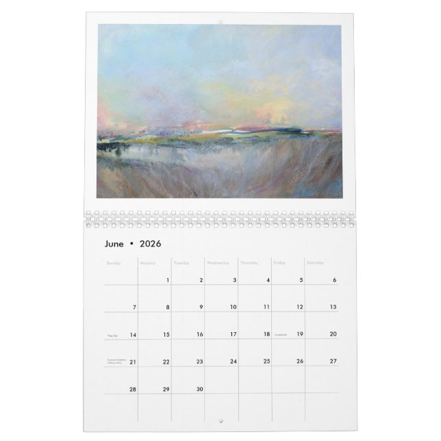 Landscape Abstrakt Art Original Malerei 202X Kalender (Jun 2026)