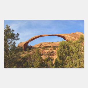 Landscape Arch im Arches National Park Rechteckiger Aufkleber