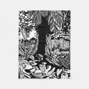 Landscape Art Blankets B&W Canada Forest Blankes Fleecedecke