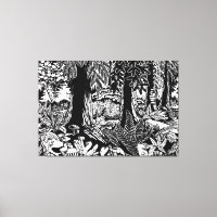 Landscape Art Prints B & W Art Canvas Print