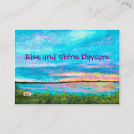 Landscape Art Seashore Beach Sunrise Daycare Visitenkarte