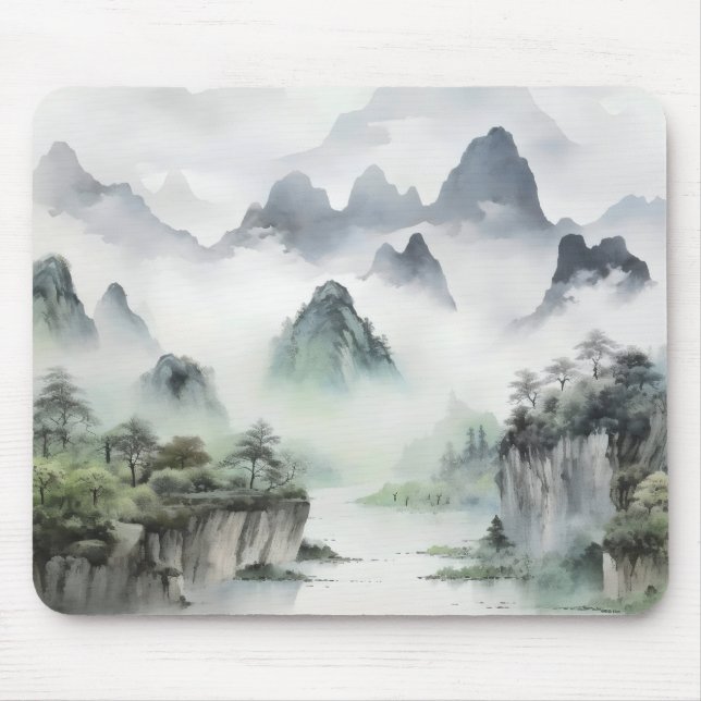 Landscape Asia Malerei Mousepad (Vorne)