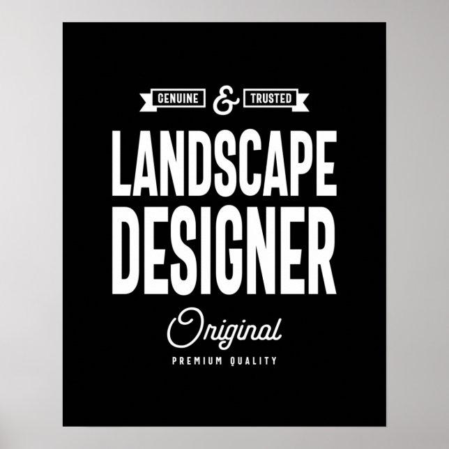 Landscape Designer Job Title Gift Poster (Vorne)