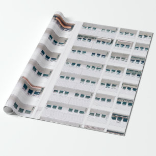 LANDSCAPE-FOTO VON GEBÄUDEFENSTERN GESCHENKPAPIER